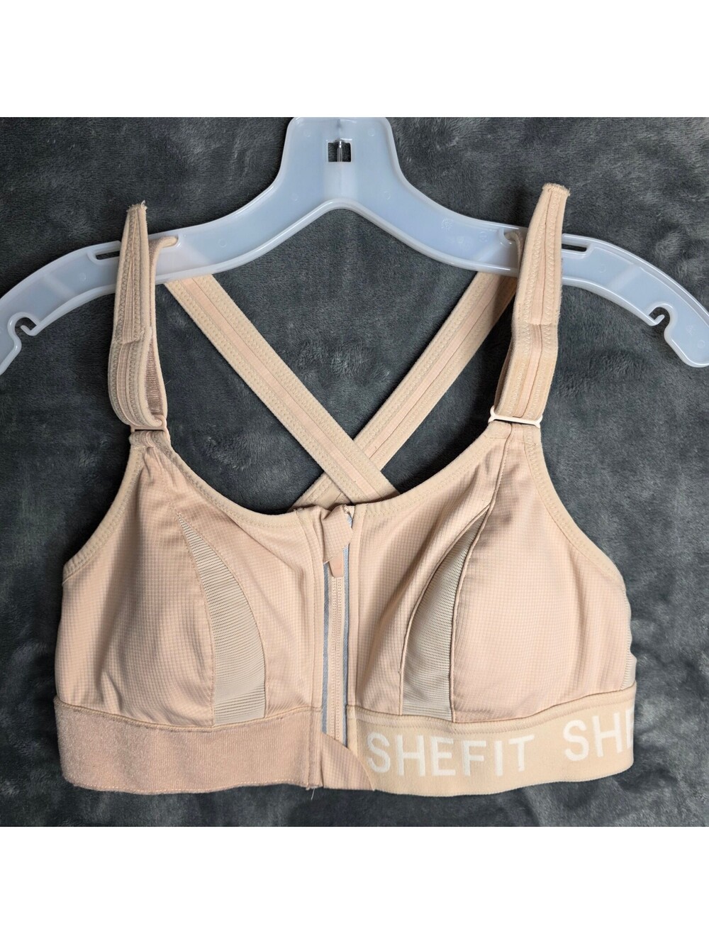 SHEFIT Ultimate Sports Bra High Impact Womens Medium in Sandstorm Color